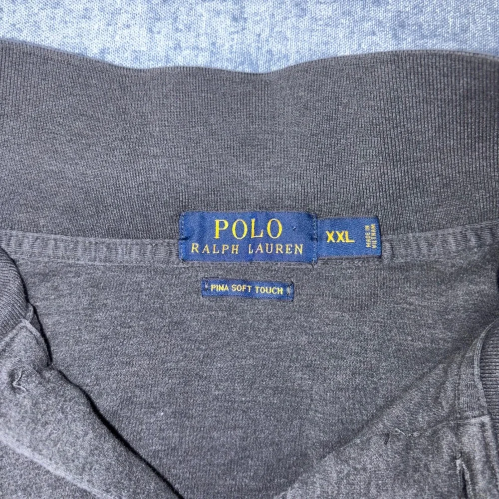 Polo Ralph Lauren Mens XXL Charcoal Grey Pima Soft Touch Short Sleeve Polo Shirt
